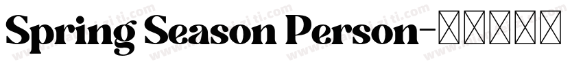 Spring Season Person字体转换